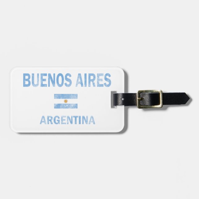 Entwürfe Buenos Aires Argentinien Gepäckanhänger (Vorderseite horizontal)