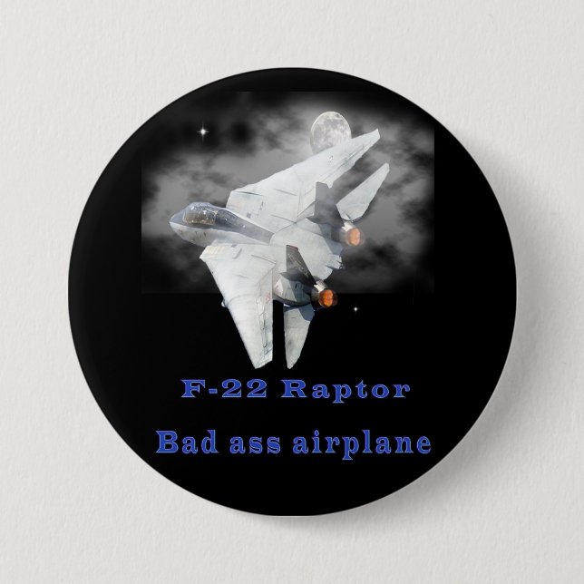 Entwürfe des Raubvogels F-22 Button (Vorderseite)