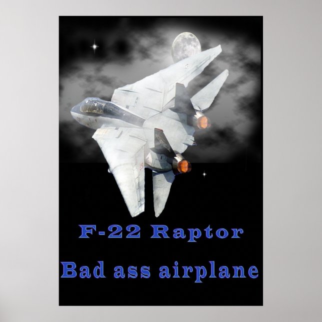 Entwürfe des Raubvogels F-22 Poster (Vorne)