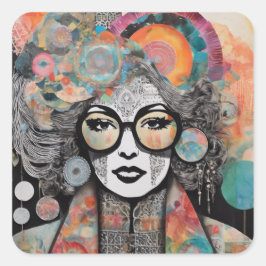 Entwürfe eines Daydreamers Quadratischer Aufkleber