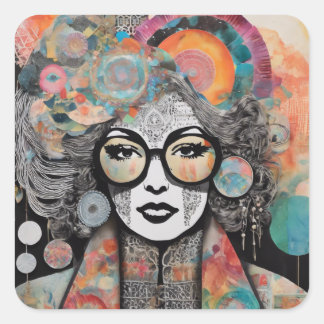 Entwürfe eines Daydreamers Quadratischer Aufkleber