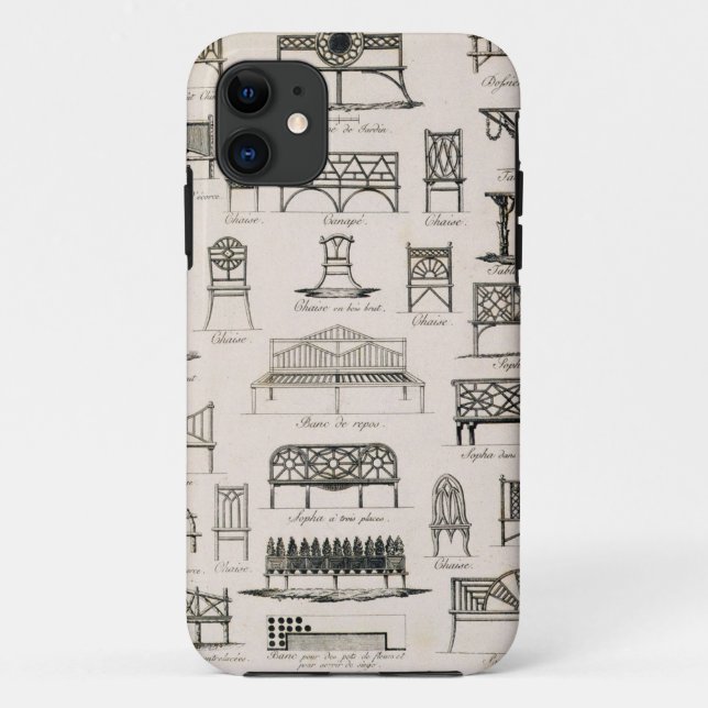 Entwürfe für Gartensitze, von 'einem Kompendium Case-Mate iPhone Hülle (Rückseite)