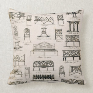 Entwürfe für Gartensitze, von 'einem Kompendium Kissen