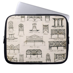 Entwürfe für Gartensitze, von 'einem Kompendium Laptopschutzhülle