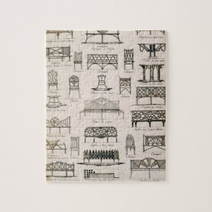 Entwürfe für Gartensitze, von 'einem Kompendium Puzzle