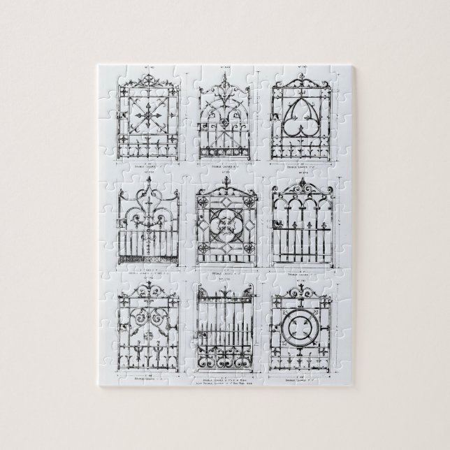 Entwürfe für Gusseisengeländer, von 'Macfarlanes Puzzle (Vertikal)