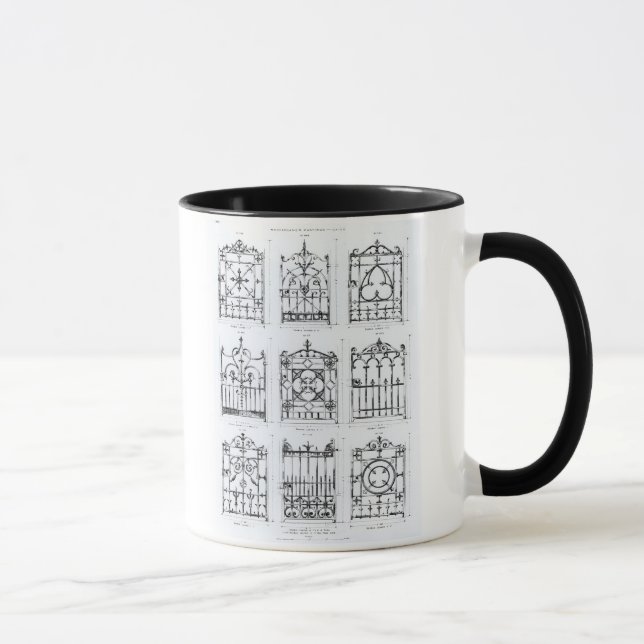 Entwürfe für Gusseisengeländer, von 'Macfarlanes Tasse (Rechts)