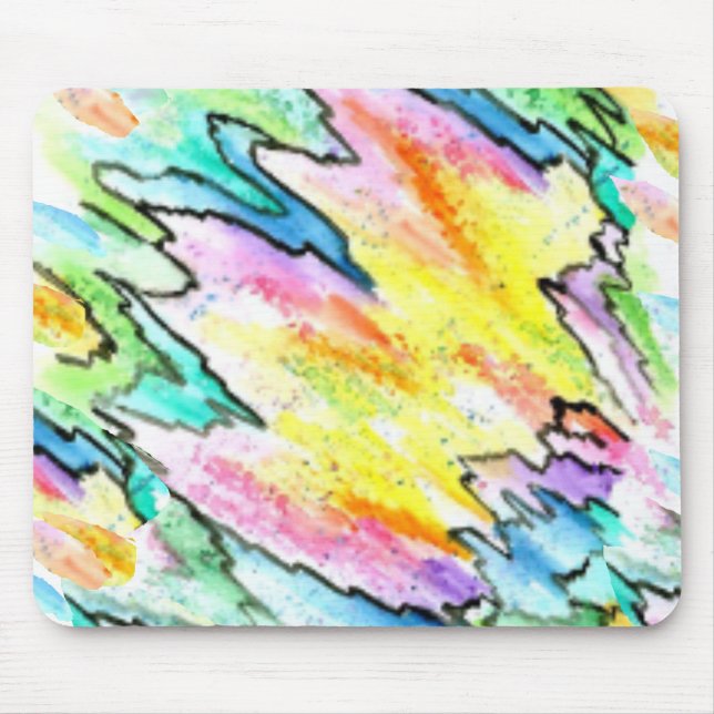 Entwurfs-Farbe bewegt JL Biel wellenartig Mousepad (Vorne)