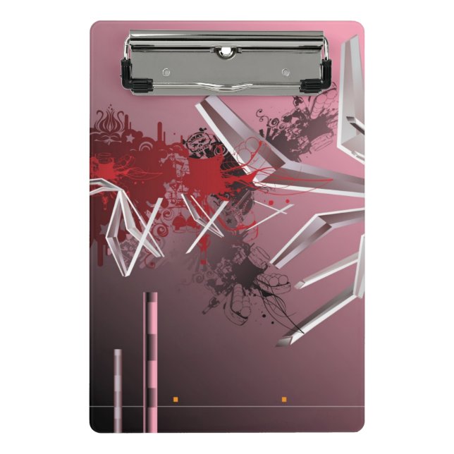 Entwurfs-Hintergründe Mini Klemmbrett (Vorderseite)