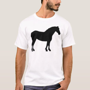 Entwurfs-Pferd (Schwarzes) T-Shirt