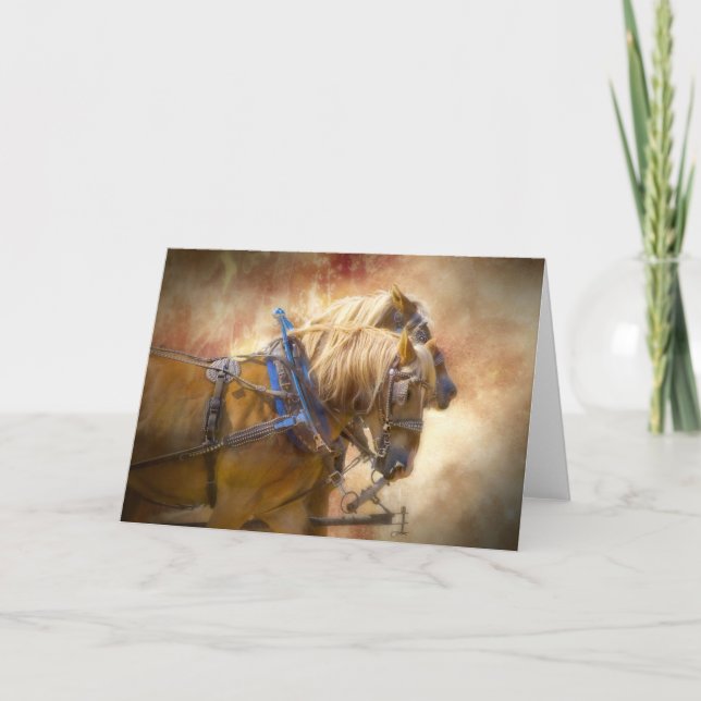 Entwurfs-Team in Geschirr-Digital-Kunst Karte (Vorderseite)