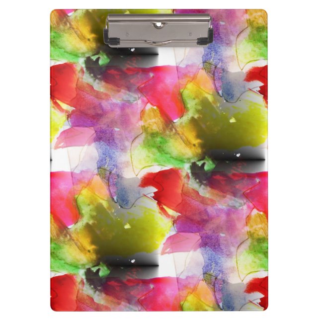 Entwurfsbeschaffenheit rot, gelbes Aquarell Klemmbrett (Vorderseite)