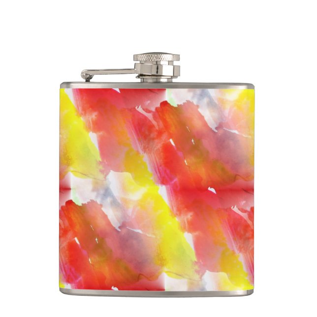 Entwurfsbeschaffenheits-Aquarellhintergrund Flachmann (Vorderseite)