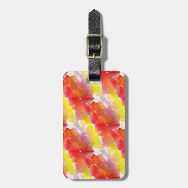 Entwurfsbeschaffenheits-Aquarellhintergrund Gepäckanhänger (Vorderseite vertikal)