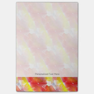 Entwurfsbeschaffenheits-Aquarellhintergrund Post-it Klebezettel