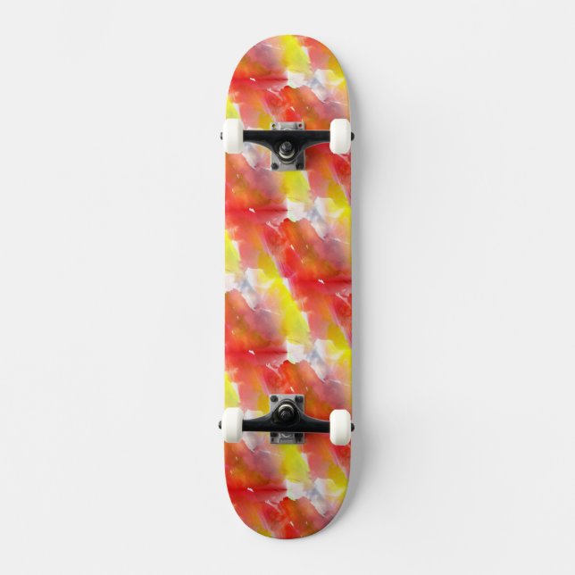 Entwurfsbeschaffenheits-Aquarellhintergrund Skateboard (Vorderseite)