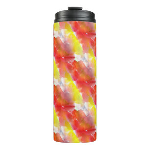 Entwurfsbeschaffenheits-Aquarellhintergrund Thermosbecher