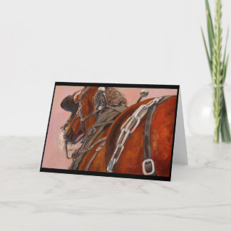 Entwurfspferd in der Geschirrgrußkarte Karte