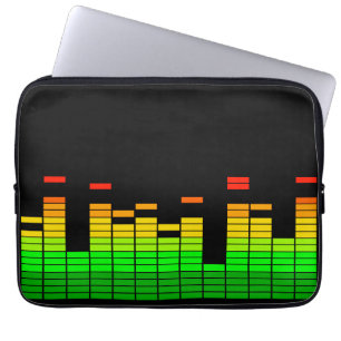 Entzerrer-Schwingungen vom Schlag von DJ-Musik Laptopschutzhülle