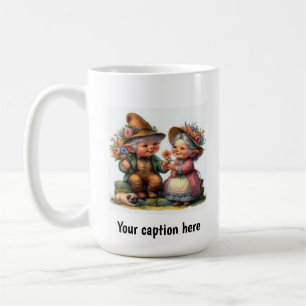 Entzückende ältere Munchkins in Vintage-Kleidung Kaffeetasse