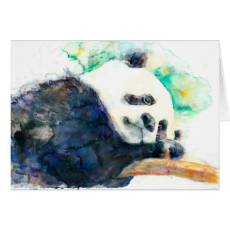Entzückende Aquarellpandakarte