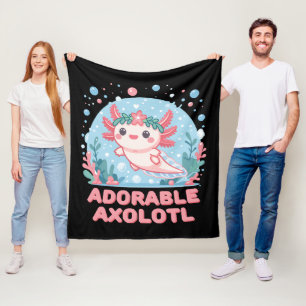 Entzückende Axolotl Wasser Niedlichkeit Fleecedecke