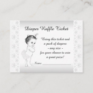 Entzückende Baby-Windelraffle-Karte Begleitkarte