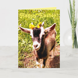Entzückende Baby-Ziegen-Ostern-Karte Feiertagskarte