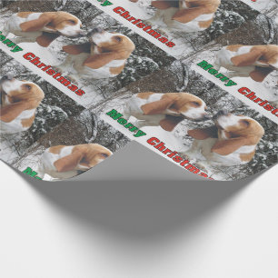 Entzückende Basset-frohe Weihnachten Geschenkpapier