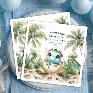 Entzückende Dino-Baby-Party kommt bald Servietten