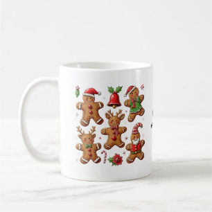 Entzückende Doodle von Lebkuchen-Festtagsplätzchen Kaffeetasse