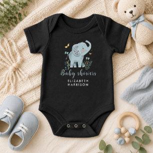 Entzückende Elefant Blau Baby Boy Shower Strampler