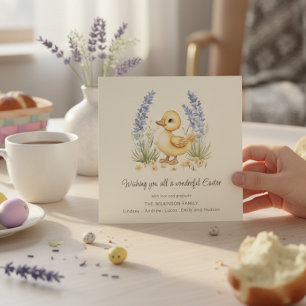 Entzückende Entenküken Frühjahrs-Osterkarte Karte