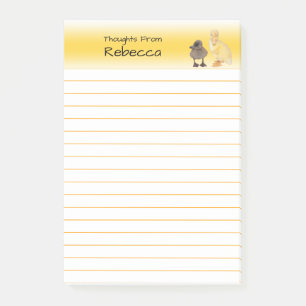 Entzückende Entlein-Fotografie gezeichnet Post-it Klebezettel