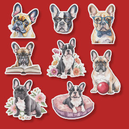 Entzückende Französische Bulldogge-Kollektion  Aufkleber