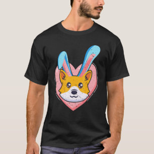 Entzückende Frohe Ostern Corgi Hund Hasenohren T-Shirt