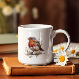 Entzückende Gartenschnäpper-Rotkehlchen Kaffeetasse