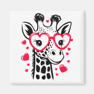 Entzückende Giraffe Zoo Tierliebhaber Uni-Erwachse Magnet