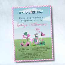 Entzückende Golf-Rosa-Par-Tee-Baby-Party