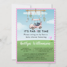 Entzückende Golf-Rosa-Par-Tee-Baby-Party