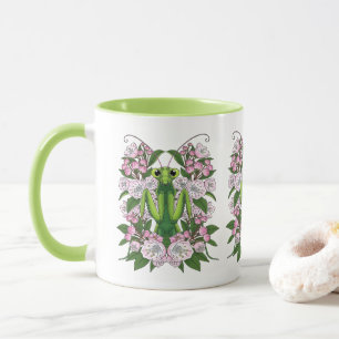 Entzückende Gottesanbeterin und Berglorbeer Tasse