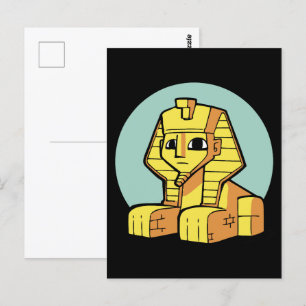 Entzückende große ägyptische Sphinx Postkarte