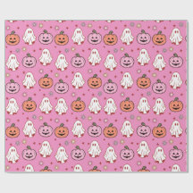 Entzückende Halloween-Geister & Kürbisse Rosa