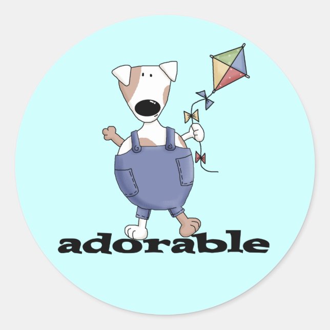 Entzückende HundeT - Shirts und -geschenke Runder Aufkleber (Vorderseite)