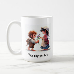 Entzückende junge Munchkins in Vintage-Kleidung Kaffeetasse