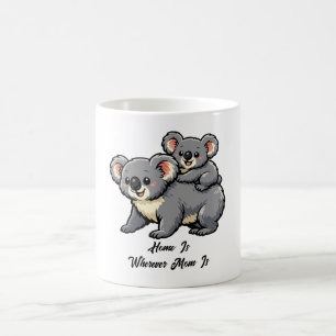 Entzückende Koala-Mutter und Joey Kaffeetasse