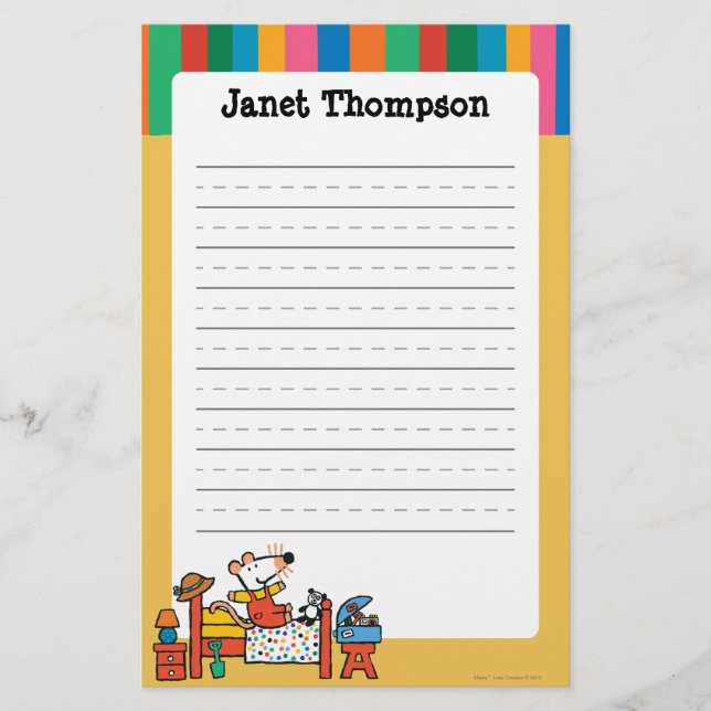 Entzückende Maisy in den roten Gesamten Briefpapier (Vorderseite)