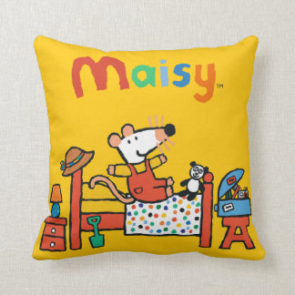 Entzückende Maisy in den roten Gesamten Kissen