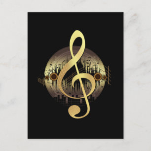 Entzückende Melodie - Gold Postkarte
