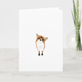 Entzückende neugierige Fox-Gruß-Karte Karte
